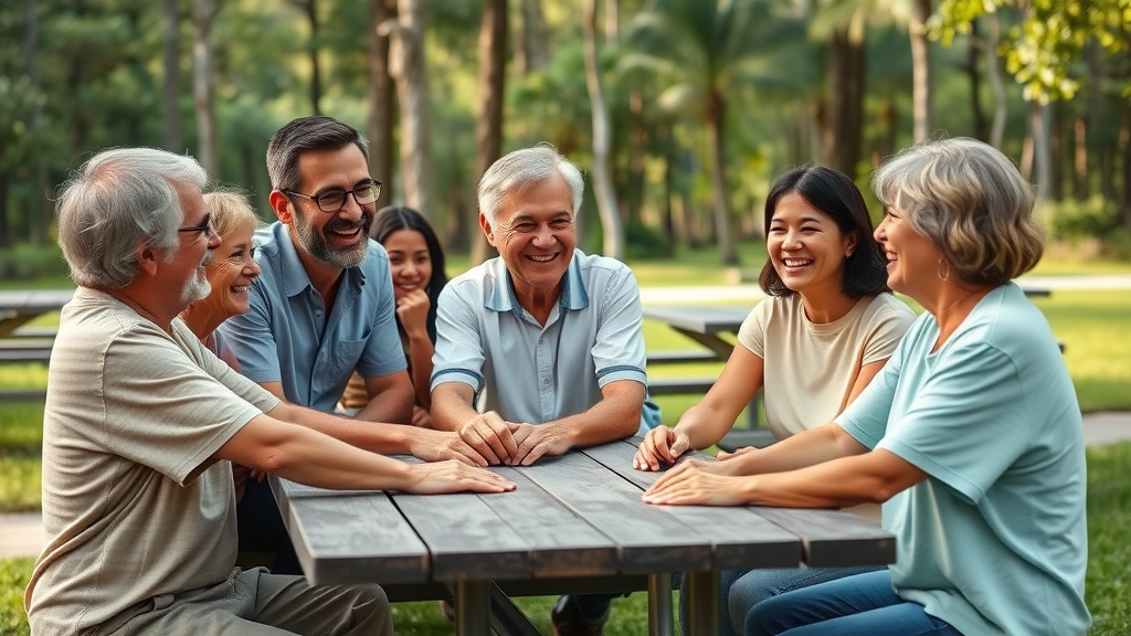 Multigenerational families and youth engaging in team-building activities at Camp Impact, collaborative bonding and laughter, ideal church camp and retreat for all ages in Central Florida